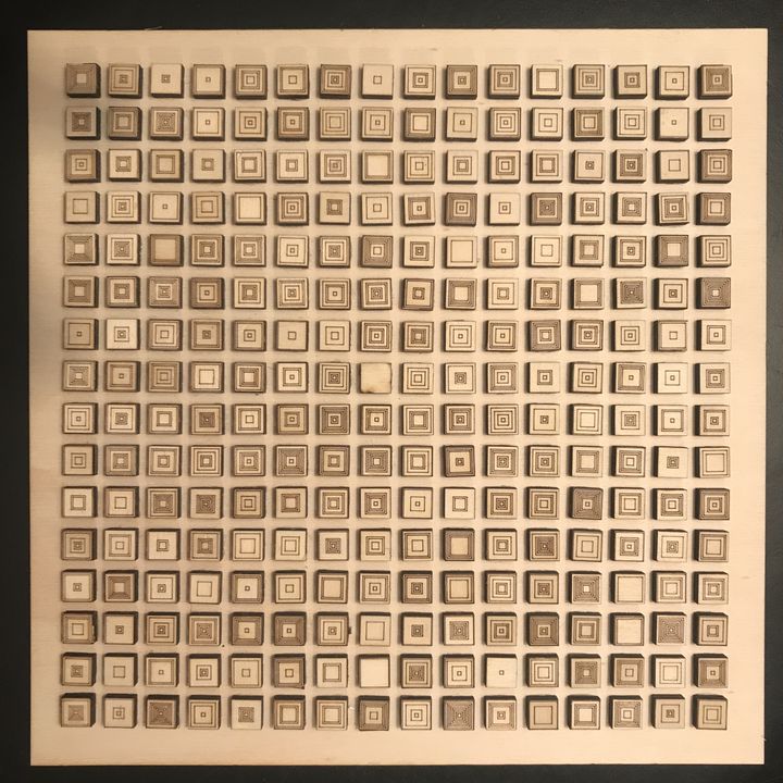 8 bits shrinking squares, shuffled