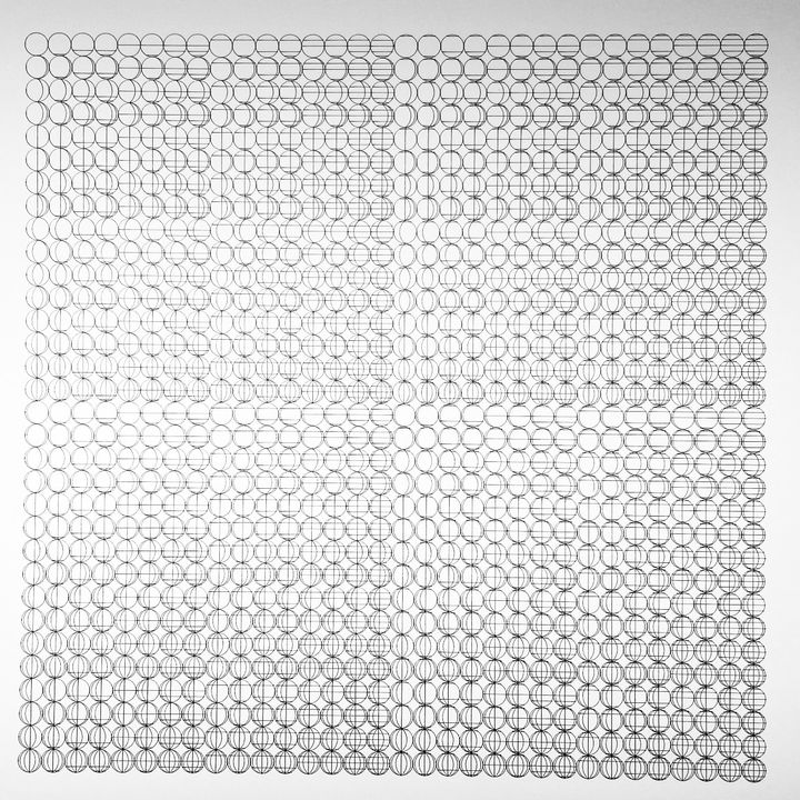 10 bits globe with binary longitudes and lattitudes, black on white, in sequence