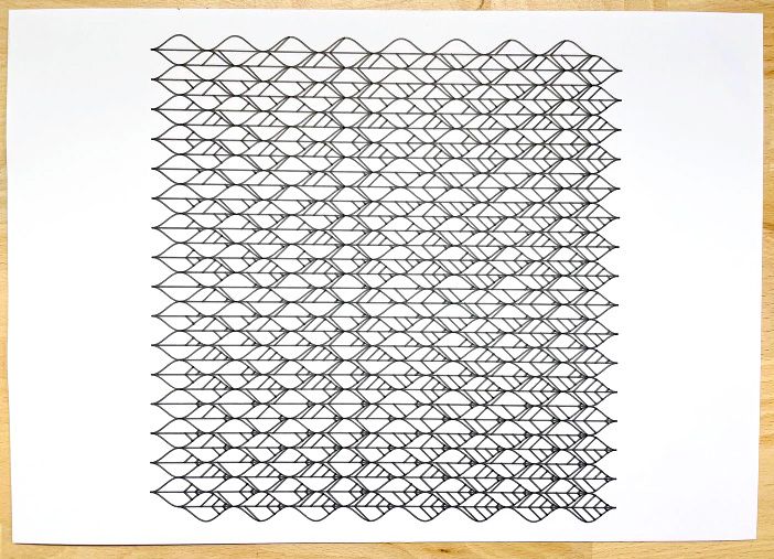 8 bits leafs with binary veins, black on white, in sequence